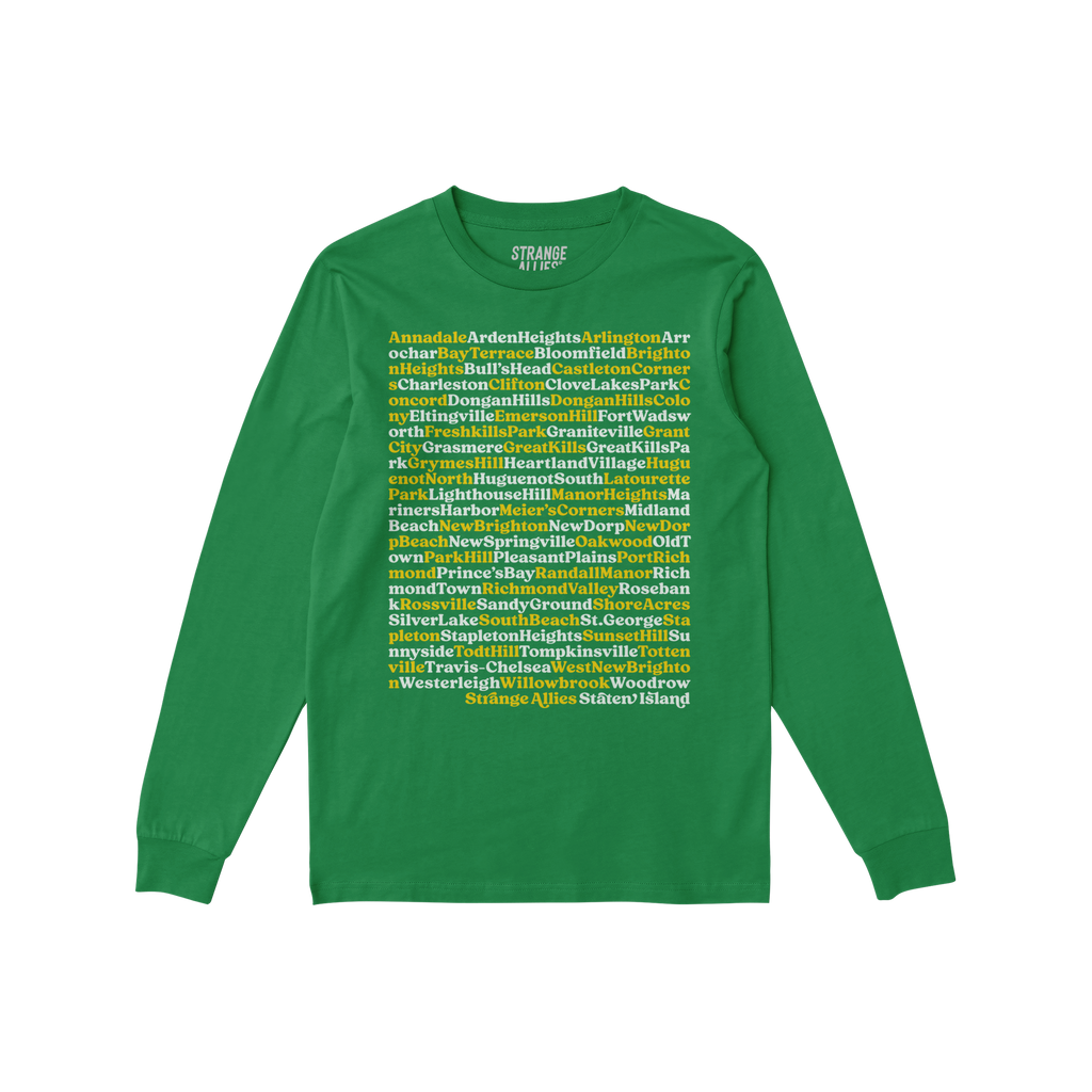 Staten Island Neighborhoods Long Sleeve T-shirt