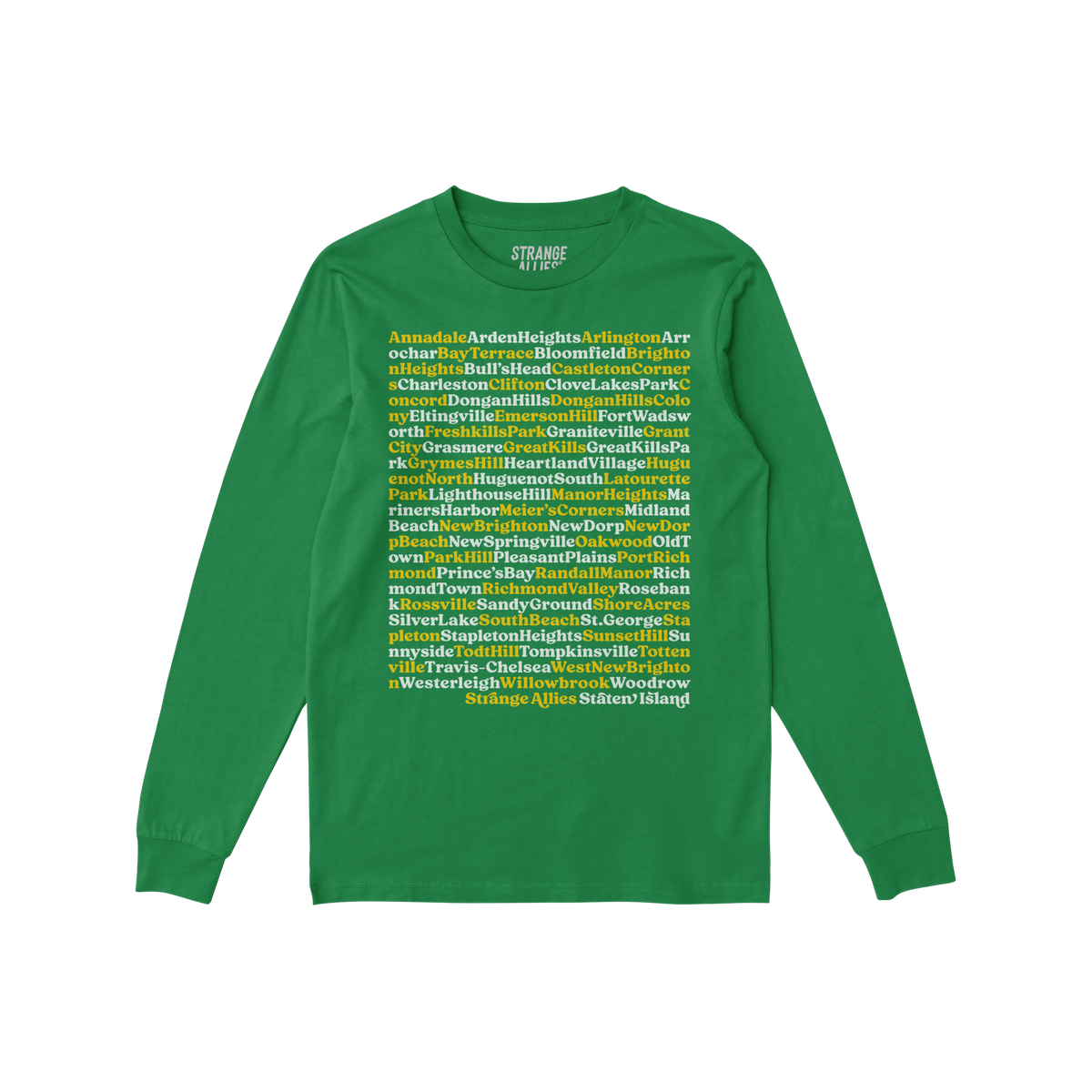 Staten Island Neighborhoods Long Sleeve T-shirt
