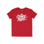Strange Allies Handstyle T-shirt featuring bold, graffiti-style text STRANGE ALLIES across the chest, embodying rebellious sp