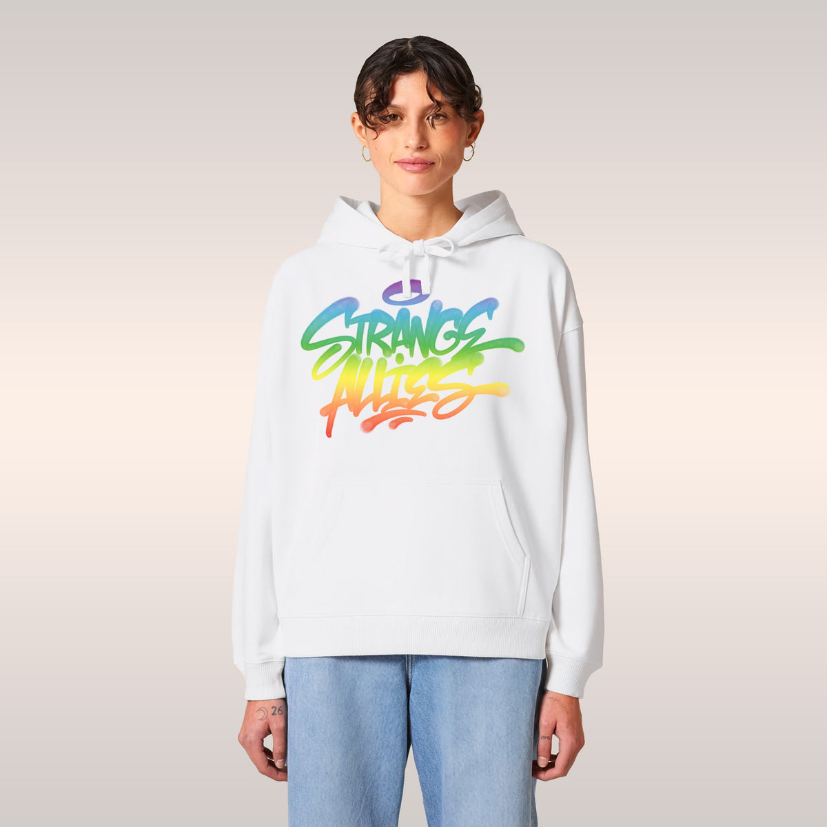 Strange Allies Rainbow Handstyle Hoodie