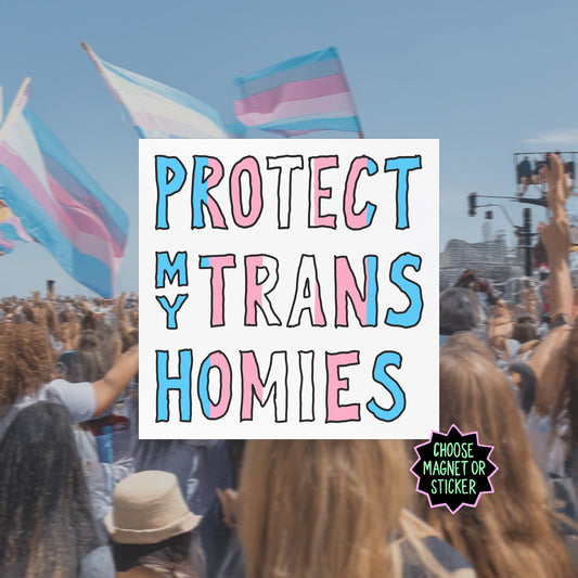 Protect My Trans Homies Sticker & Magnet
