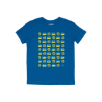 Ukraine Sunflowers Shirt featuring a 6x6 grid of yellow-and-blue blocks and sunflower icons, symbolizing resilience and unity