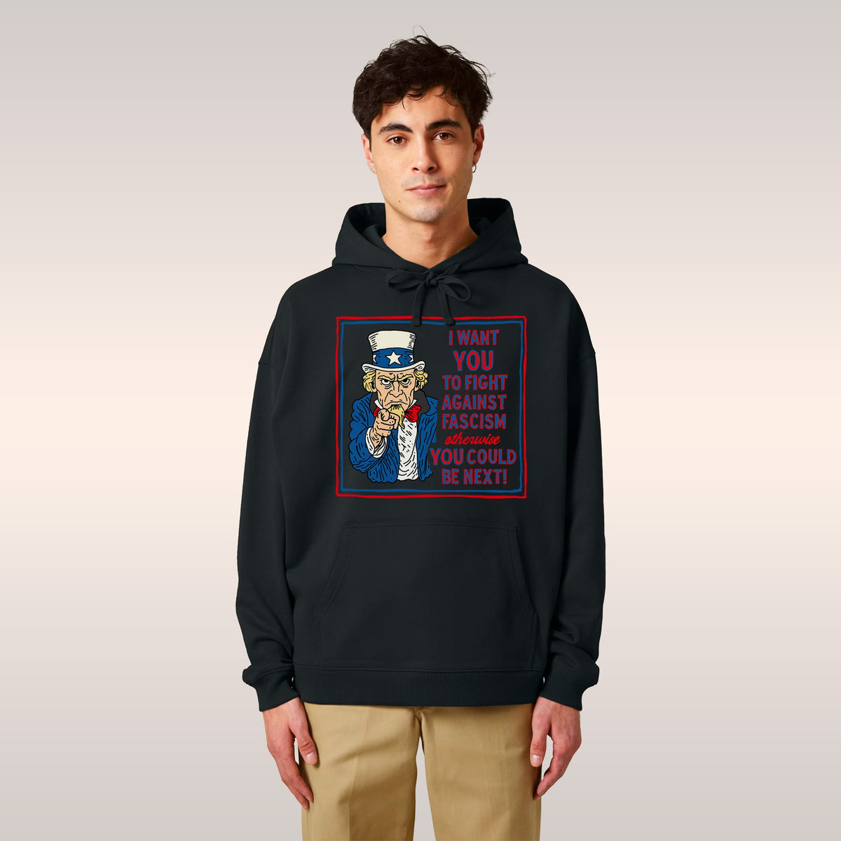 Anti-Fascist Uncle Sam Hoodie