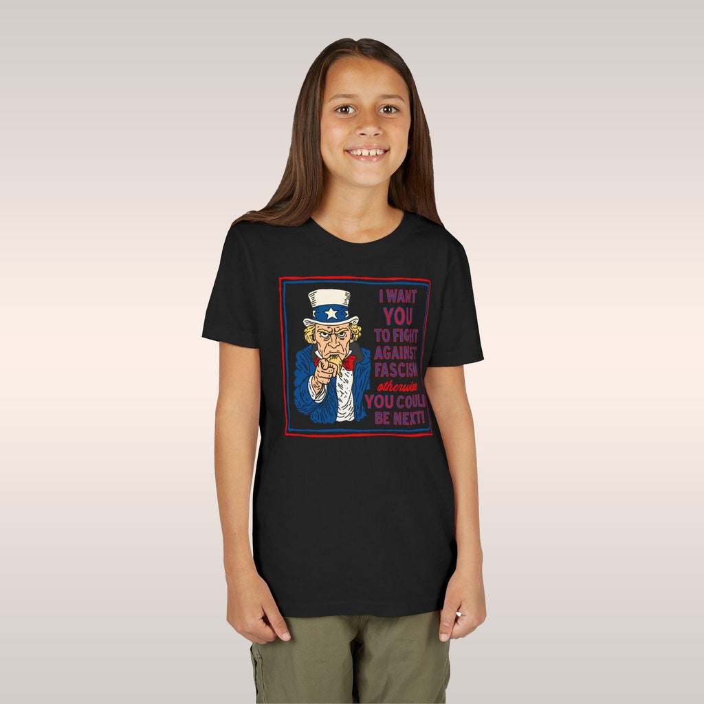 Anti-Fascist Uncle Sam Kids T-shirt