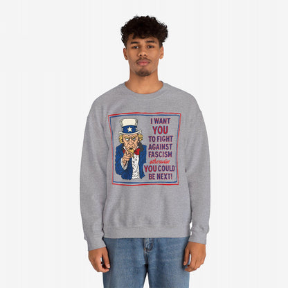Anti Fascist Uncle Sam Sweatshirt