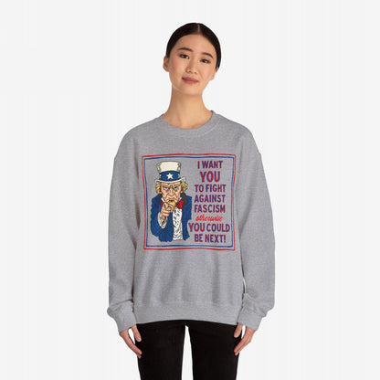 Anti Fascist Uncle Sam Sweatshirt