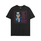 Anti Fascist Uncle Sam Shirt depicting a stylized Uncle Sam urging action against fascism with bold text. Ideal for activists