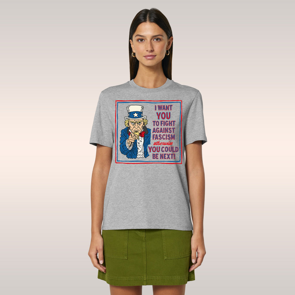 Anti-Fascist Uncle Sam T-shirt