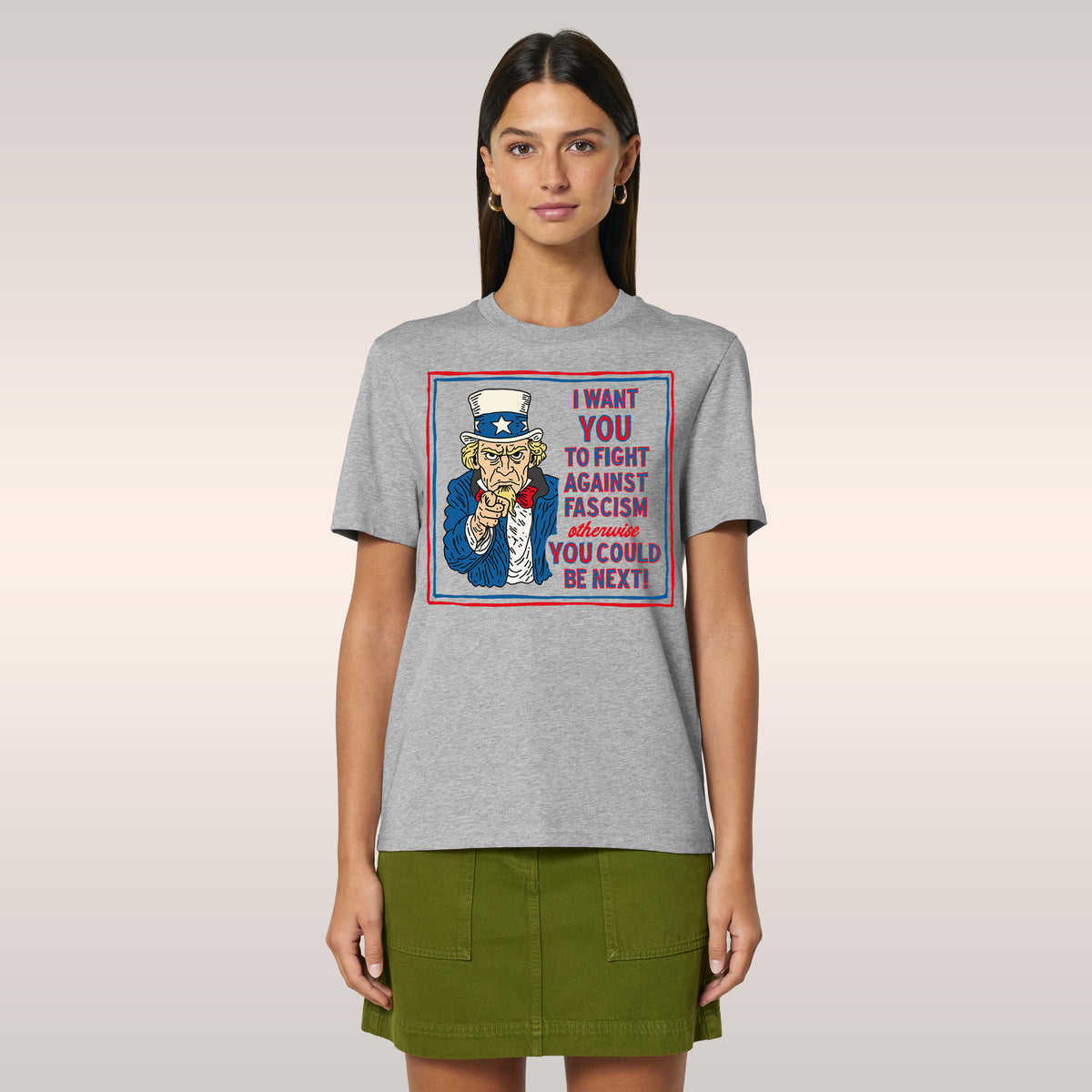 Anti-Fascist Uncle Sam T-shirt