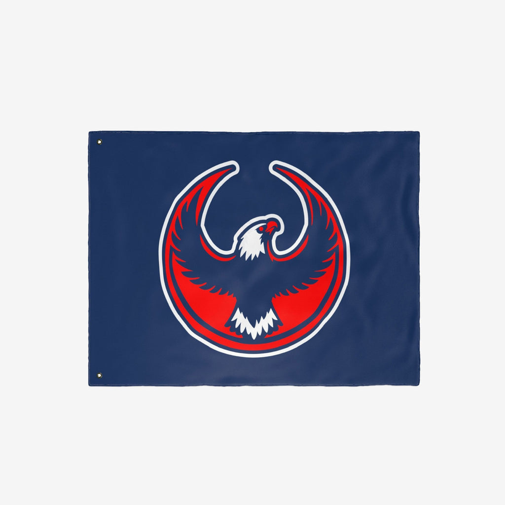 USA Rebel Alliance Flag featuring a stylized eagle emblem with upward-sweeping wings on a deep navy backdrop, symbolizing solidarity and resistance; ideal for marches and community spaces.