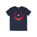 USA Rebel Alliance T-shirt featuring a stylized eagle motif with outstretched wings on a distressed red circle, laid flat. Id