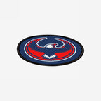 USA Rebel Alliance Patch featuring an oval design with a stylized eagle, wings outstretched. The eagle, symbolizing defiance, sits on a blue background, perfect for showcasing political beliefs on apparel.