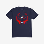 USA Rebel Alliance T-shirt features a bold red and white eagle emblem on dark-blue fabric, symbolizing defiance and equality. Perfect for expressing your beliefs at protests or everyday wear.