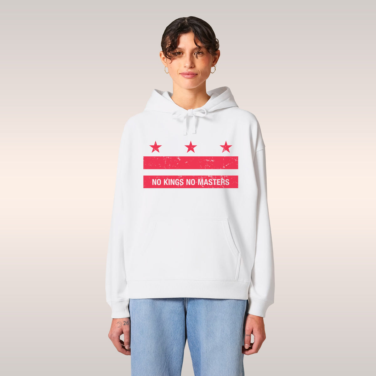 Washington DC No Kings Flag Hoodie