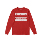 The Washington DC No Kings Flag Shirt features a bold anti-authoritarian design with a three-star motif and the slogan “NO 