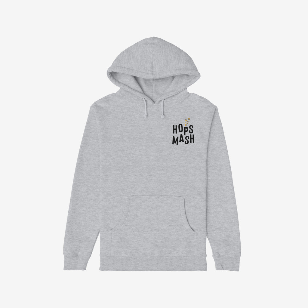 Wasted Days Hoodie & Sweatshirt features a light-gray pullover with “HOPS MASH” graphic on the chest, ideal for those embracing bold, unapologetic living.