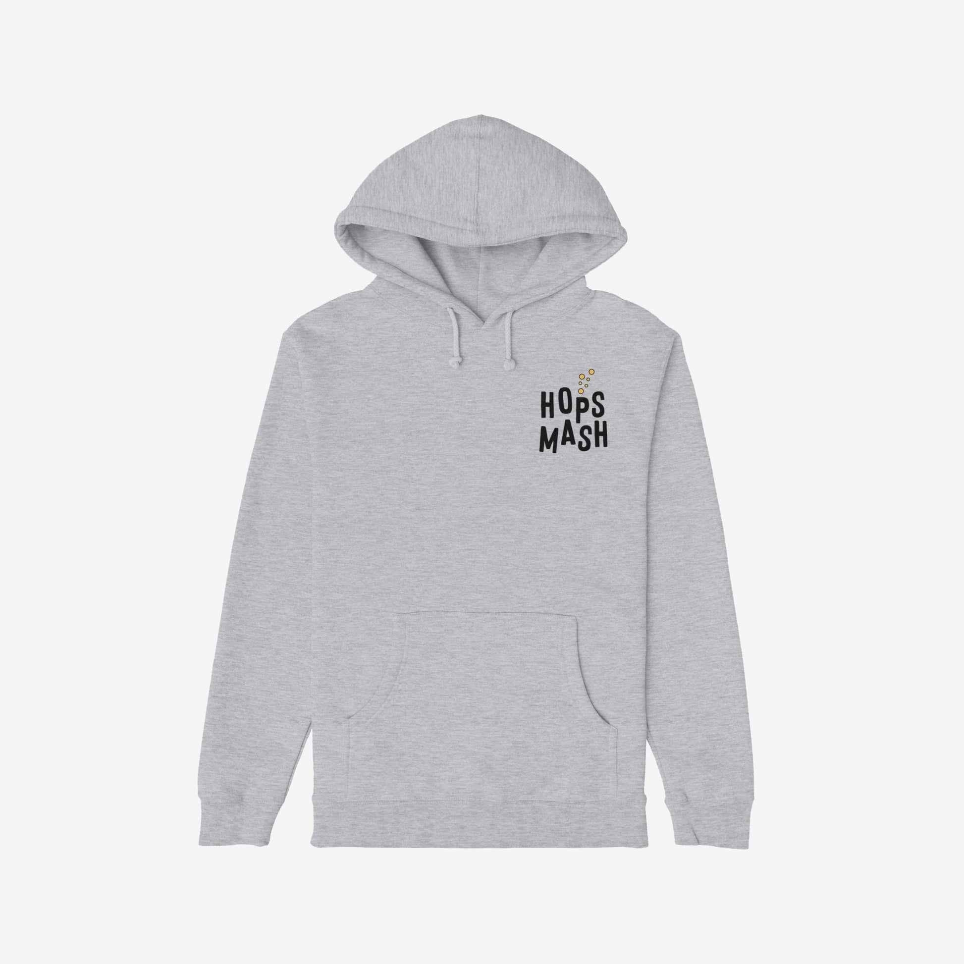 Wasted Days Hoodie & Sweatshirt features a light-gray pullover with “HOPS MASH” graphic on the chest, ideal for those embracing bold, unapologetic living.