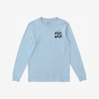 Wasted Days T-shirt in pale-blue, featuring HOPS MASH on the chest and a back graphic promoting carefree living. Perfect for embodying a laid-back, rebellious spirit.