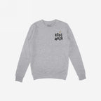 Wasted Days Hoodie & Sweatshirt: Light-gray crewneck with HOPS MASH graphic on chest. Perfect for embracing carefree living with a rebellious twist, ideal for mornings and afternoons of intentional indulgence.