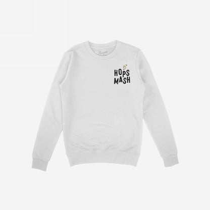 Wasted Days Hoodie & Sweatshirt features HOPS MASH in bold black on light-grey fabric, with golden bubbles, capturing a playful, rebellious spirit for those unapologetically embracing life's chaotic moments.