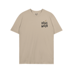 Wasted Days T-shirt features a light-beige design with HOPS MASH logo on the chest, embodying carefree, rebellious spirit wit