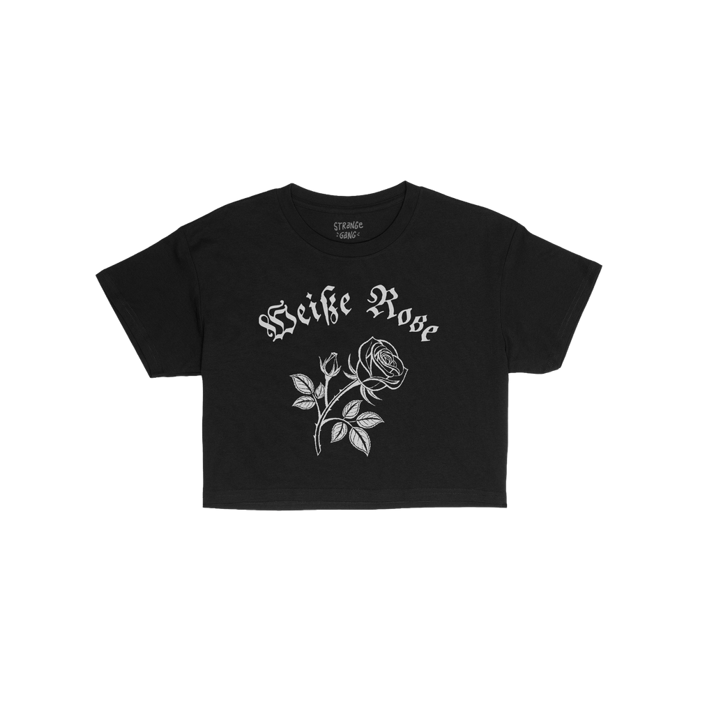 Weiße Rose Crop Top