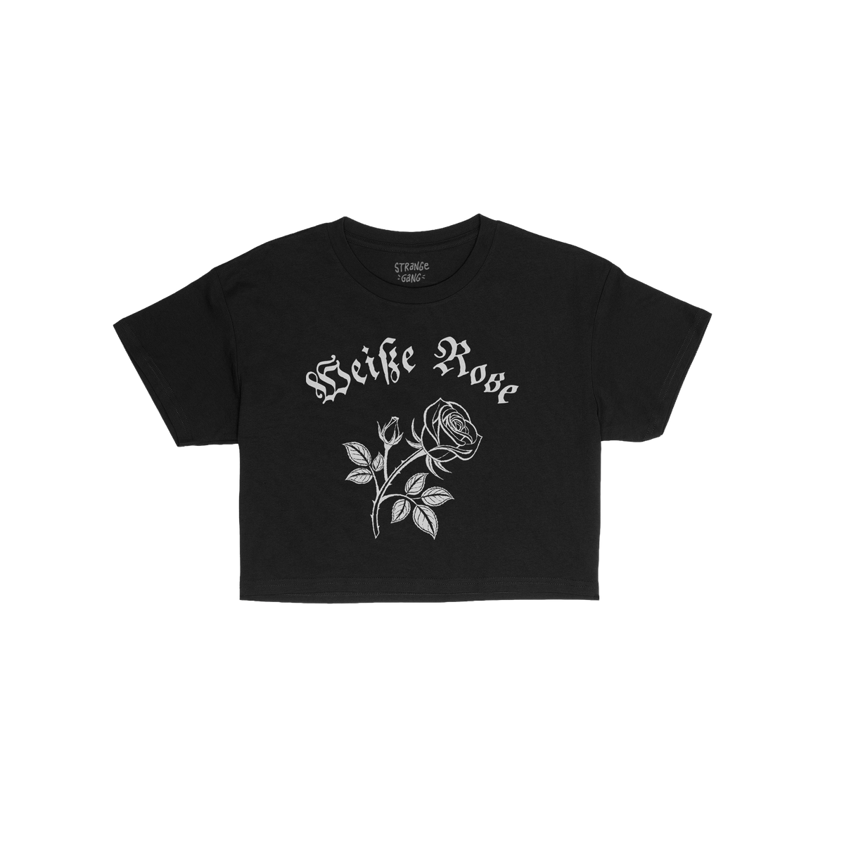 Weiße Rose Crop Top