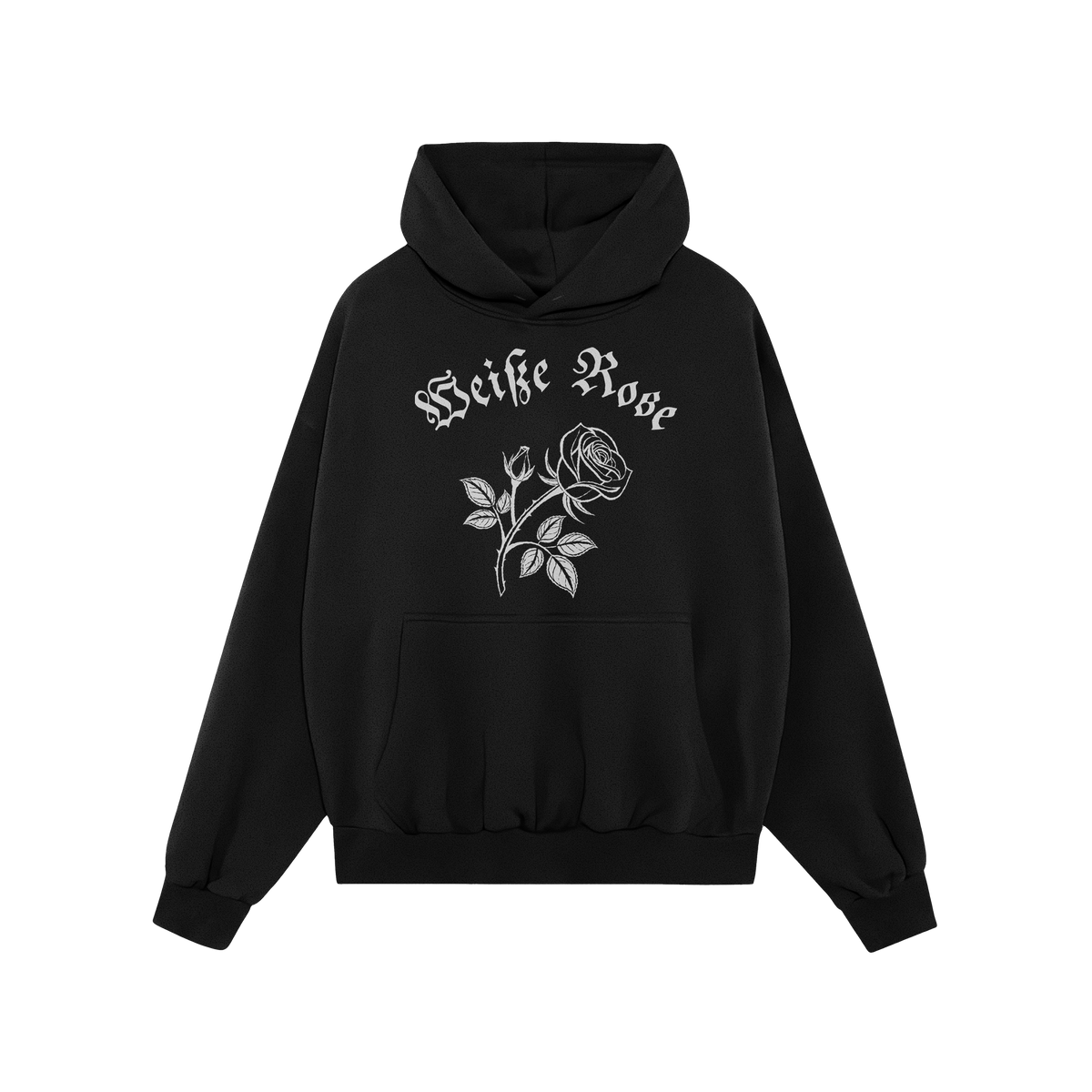 Weiße Rose Hoodie