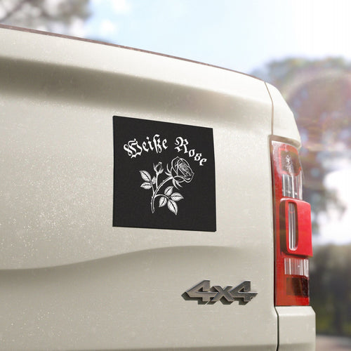Weiße Rose Sticker & Magnet