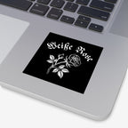 Weiße Rose Sticker & Magnet