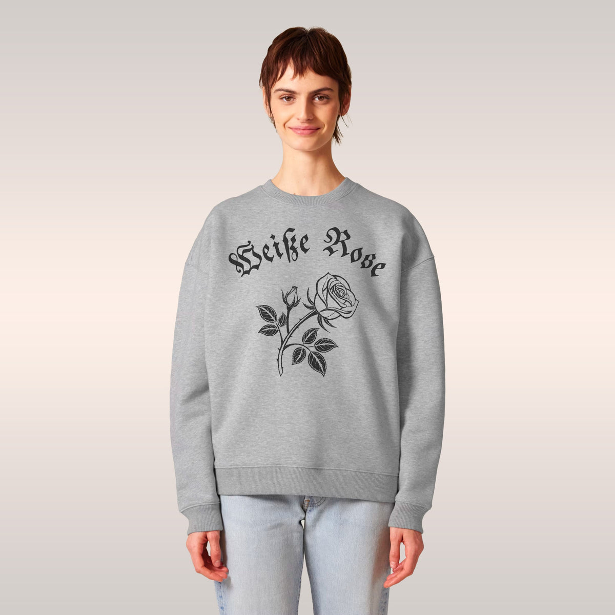 Weiße Rose Sweatshirt